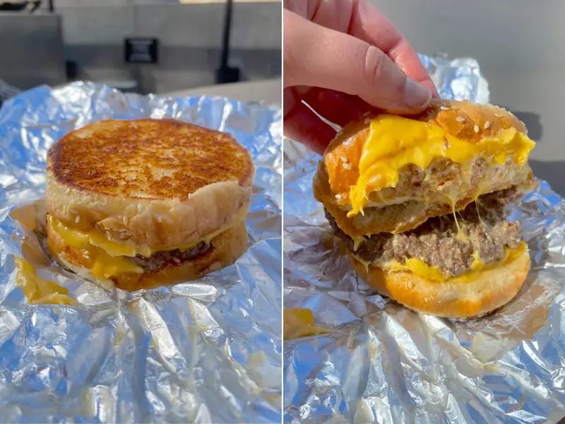 5 Guys Grilled Cheese Burger