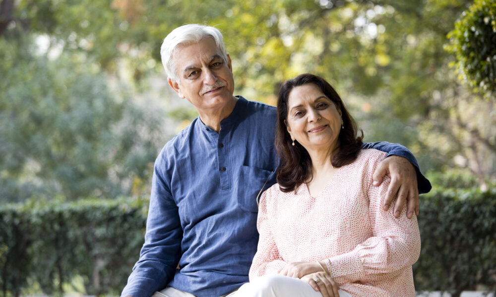 Senior couple at park