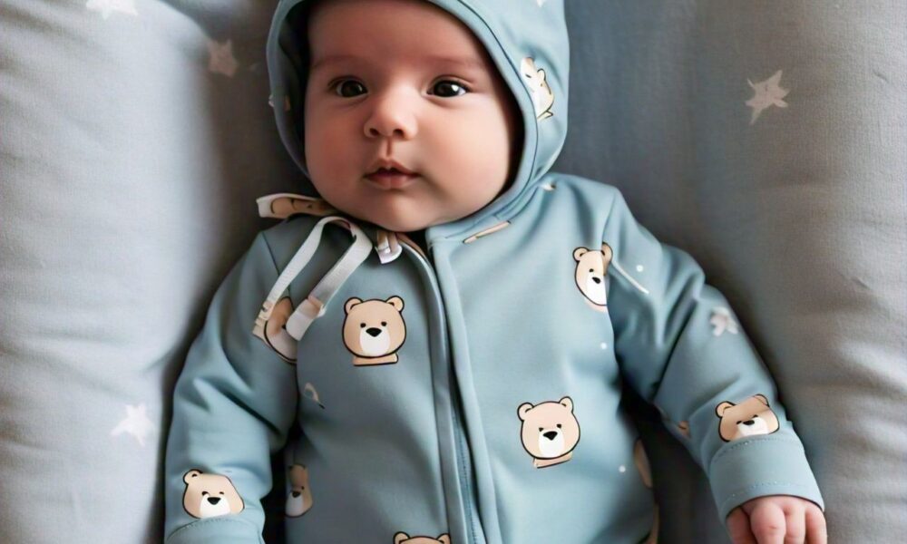 The RS 149 Bear Design Long-Sleeve Baby Jumpsuit Thespark Shop