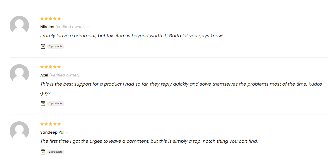 Customer reviews and satisfaction with the product