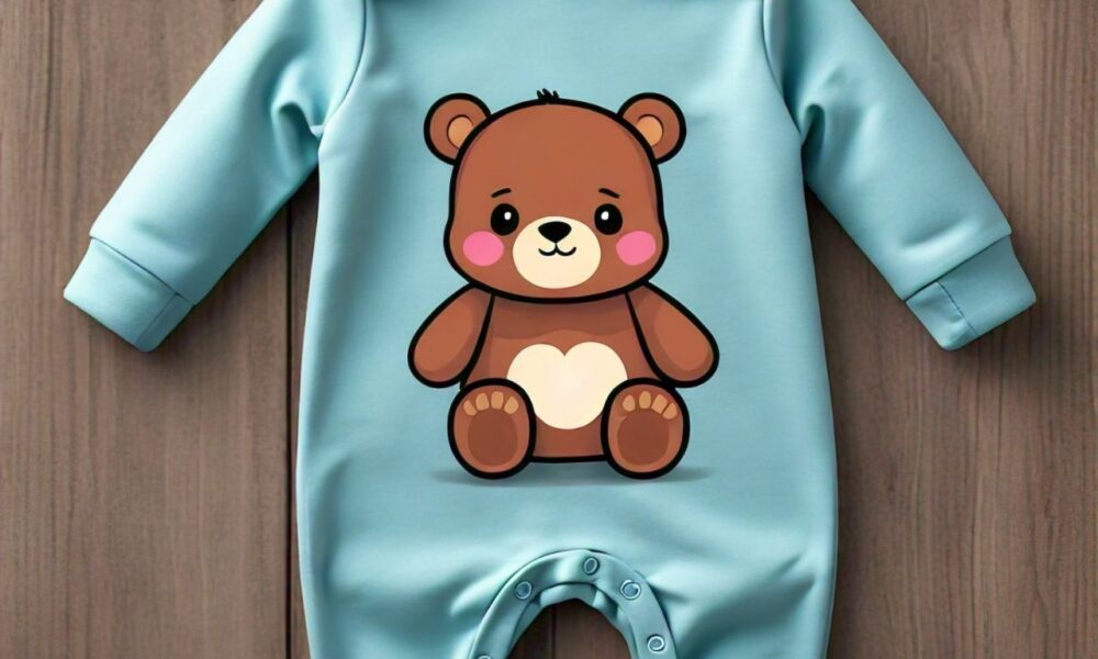 Rs 149 Bear Design Long-Sleeve Baby Jumpsuit Thespark Shop